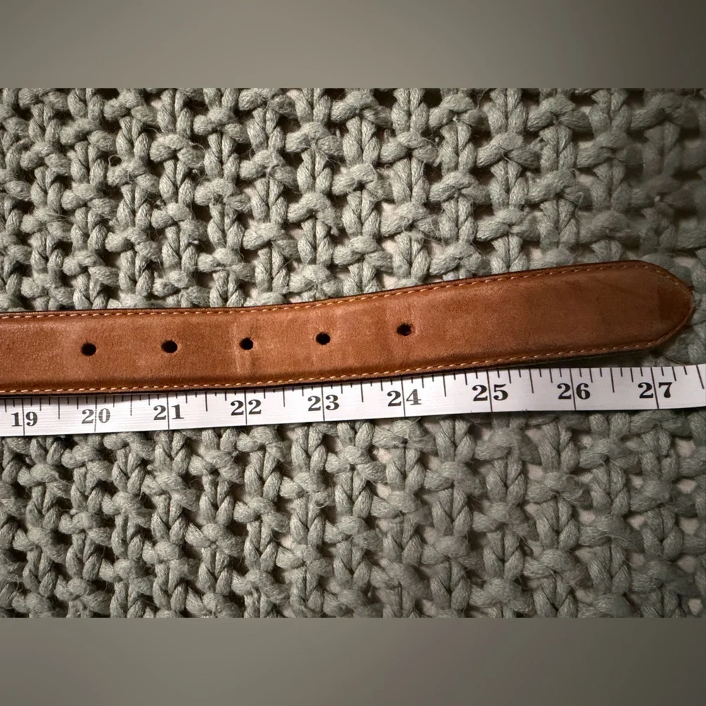 Vintage Kids Tony Lama Western style Leather Belt With Silver Medallions Size 22